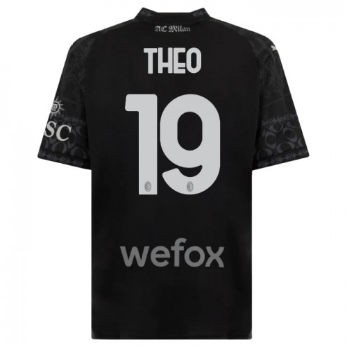 Nogometni Dresovi AC Milan Theo Hernandez 19 Četvrta 2023-24 Crna Nogometni Dresovi AC Milan Theo Hernandez 19 Četvrta 2023-24 Crna